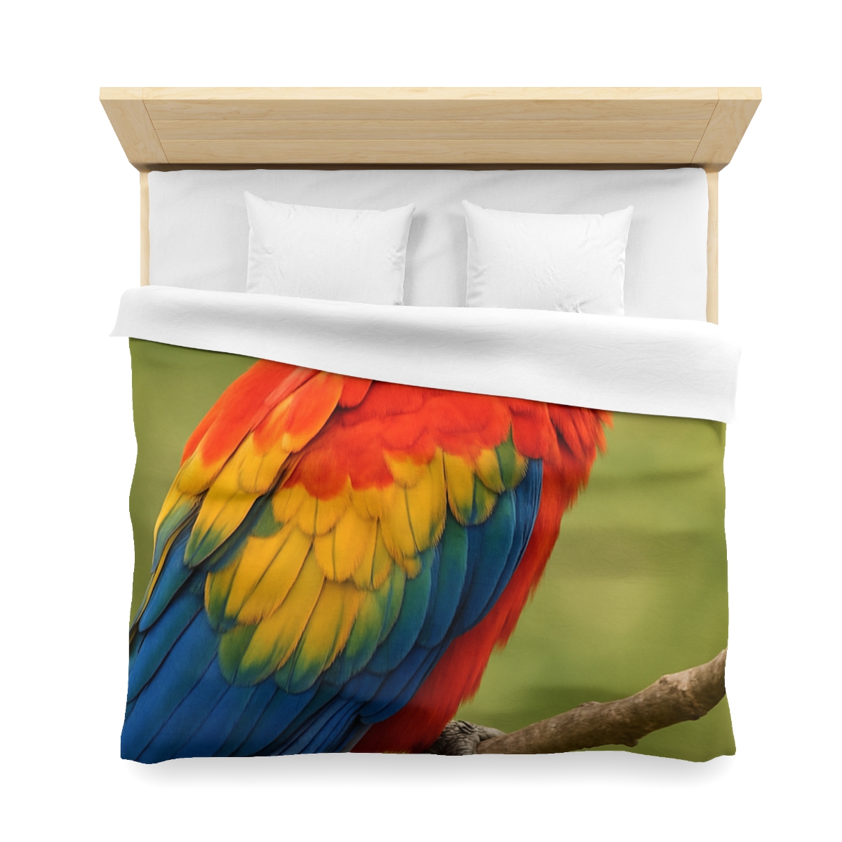 Crimson Cascade Scarlet Macaw custom duvets