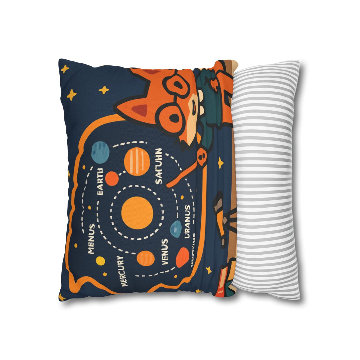 Comet Classroom With Star Map Fox trendy patterned pillow cases