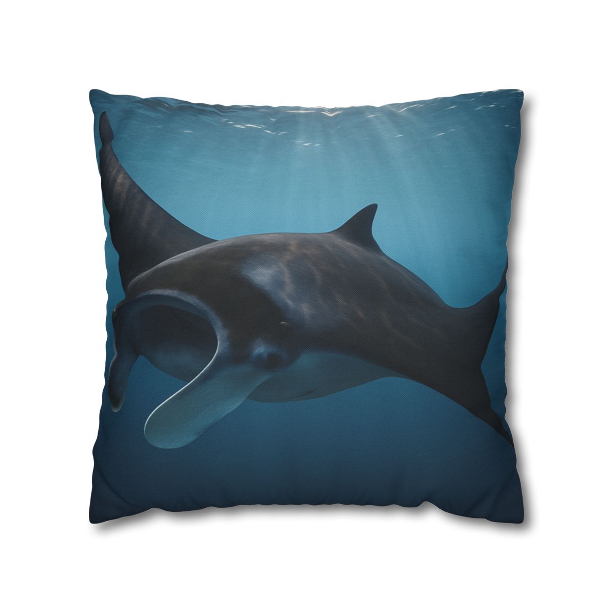 Sunlit Drift Manta Ray stylish decorative pillowcases