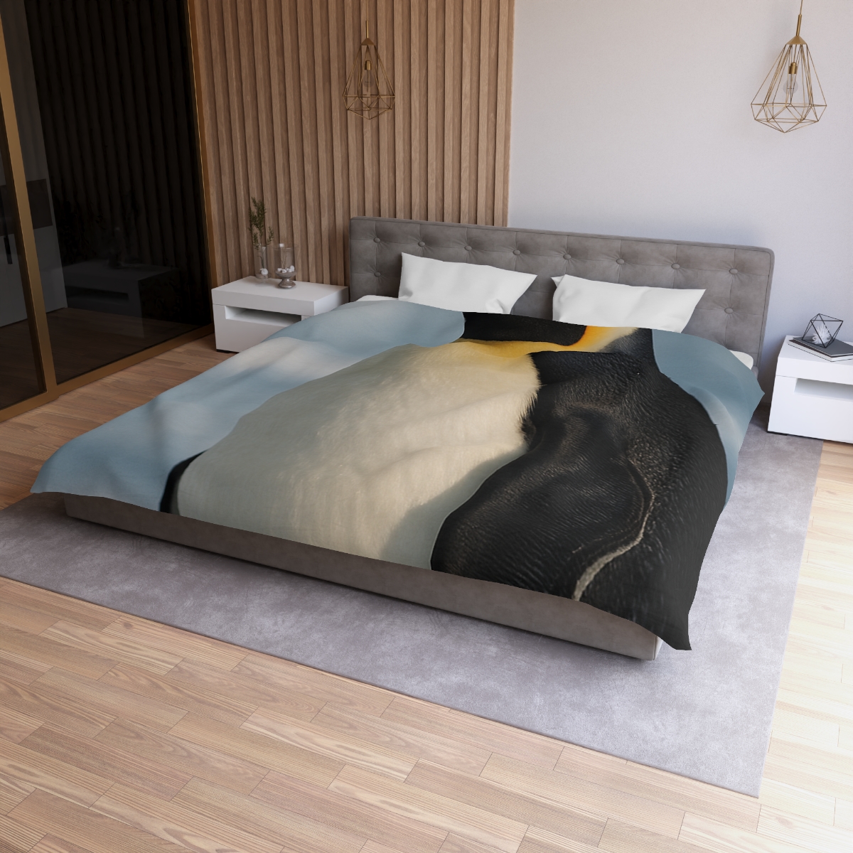 Aurora Drift Emperor Penguin stylish duvet covers