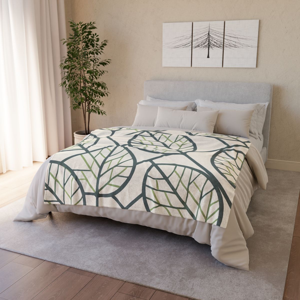 Venation Circuit Grid decorative home blankets