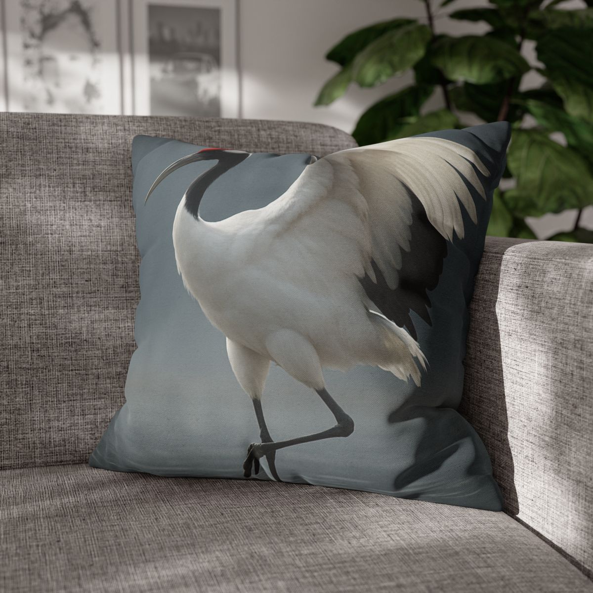 Mist Dancer Red Crowned Crane unique gift pillow cases