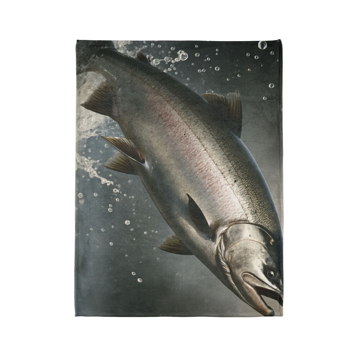 Silver Surge Chinook Salmon personalized cozy blankets