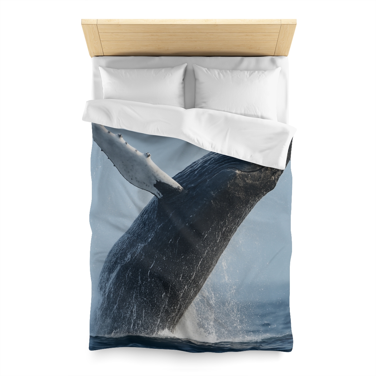 Humpback Whale Rising Calm designer printed duvets