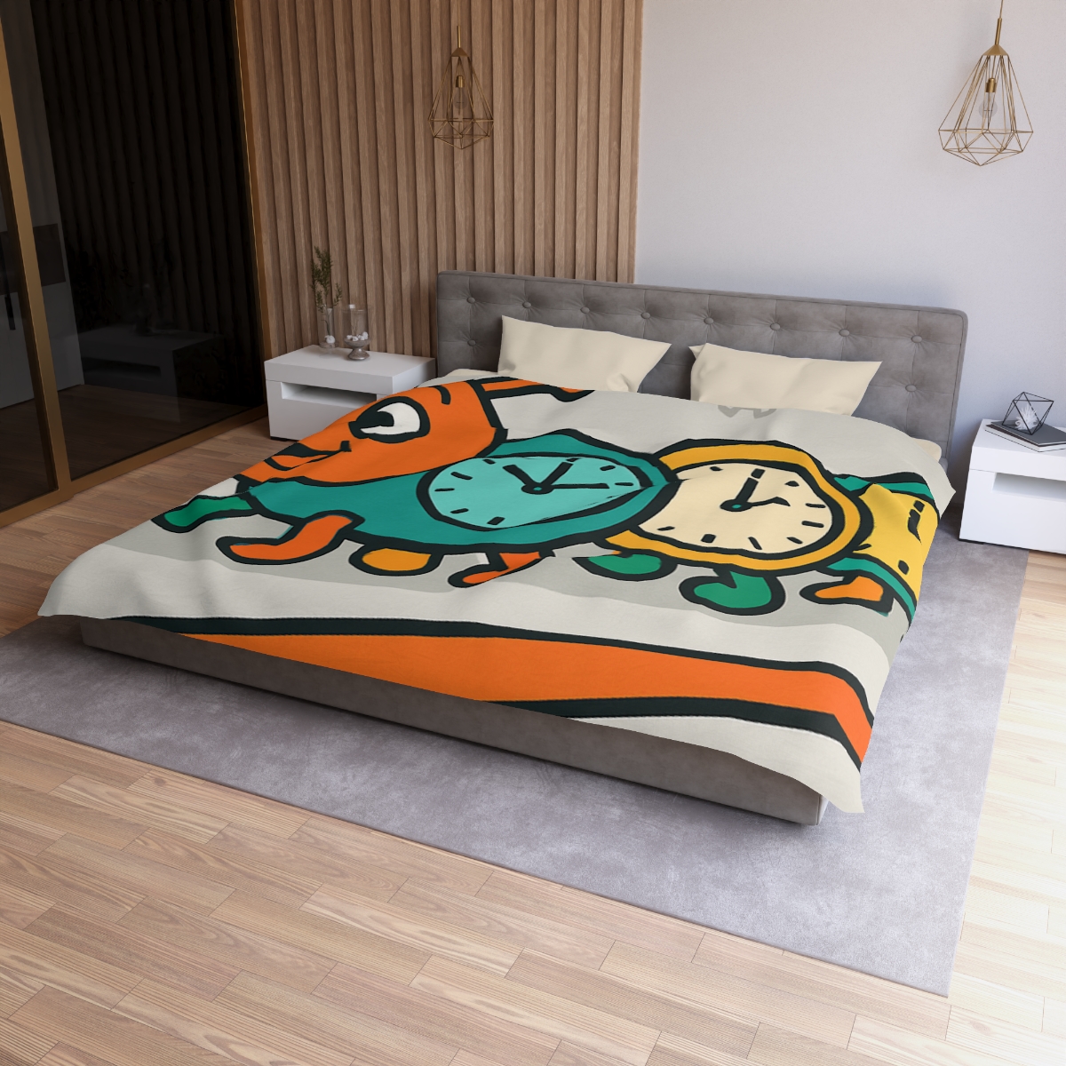 Clockwork Caterpillar Time Trek custom duvets