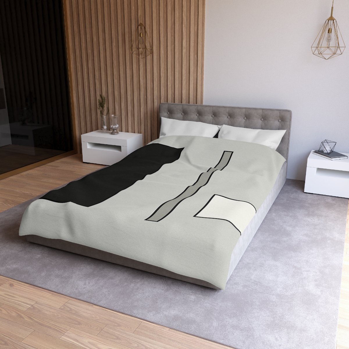 Offset Rectangle Composition custom duvets