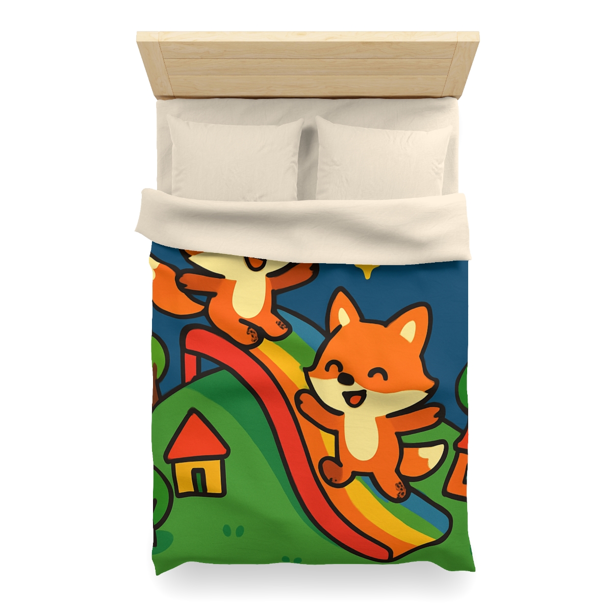 Planet Playground Of The Friendly Foxes unique patterned duvets