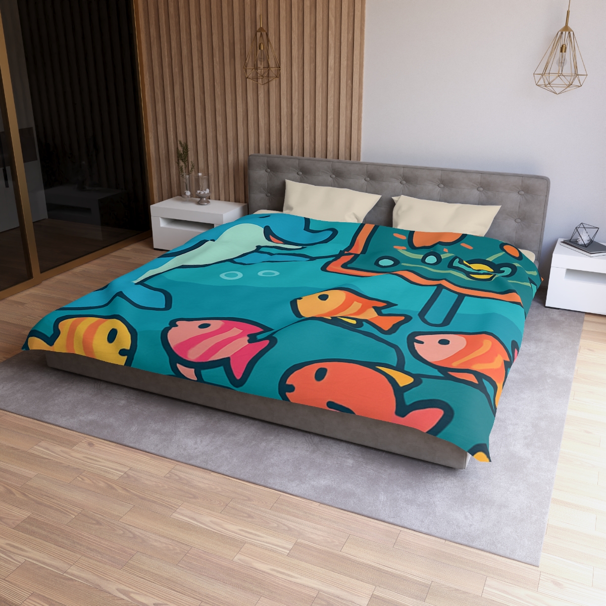 Cosmic Coral Reef Classroom trendy bedroom duvets