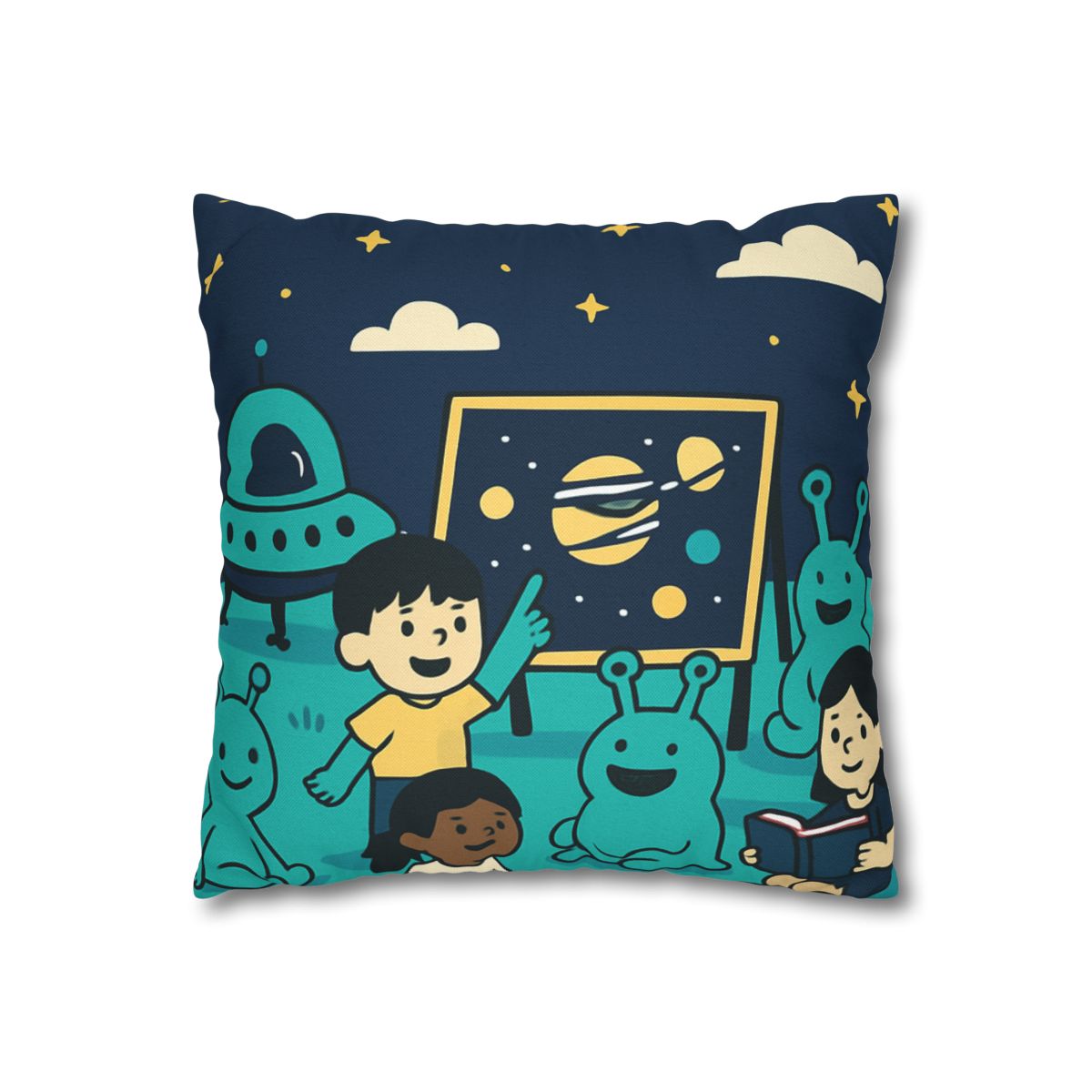 Starship Schoolyard personalized pillow covers