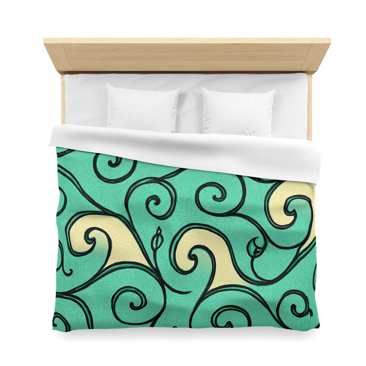 Vine Curl Wave Matrix designer printed duvets
