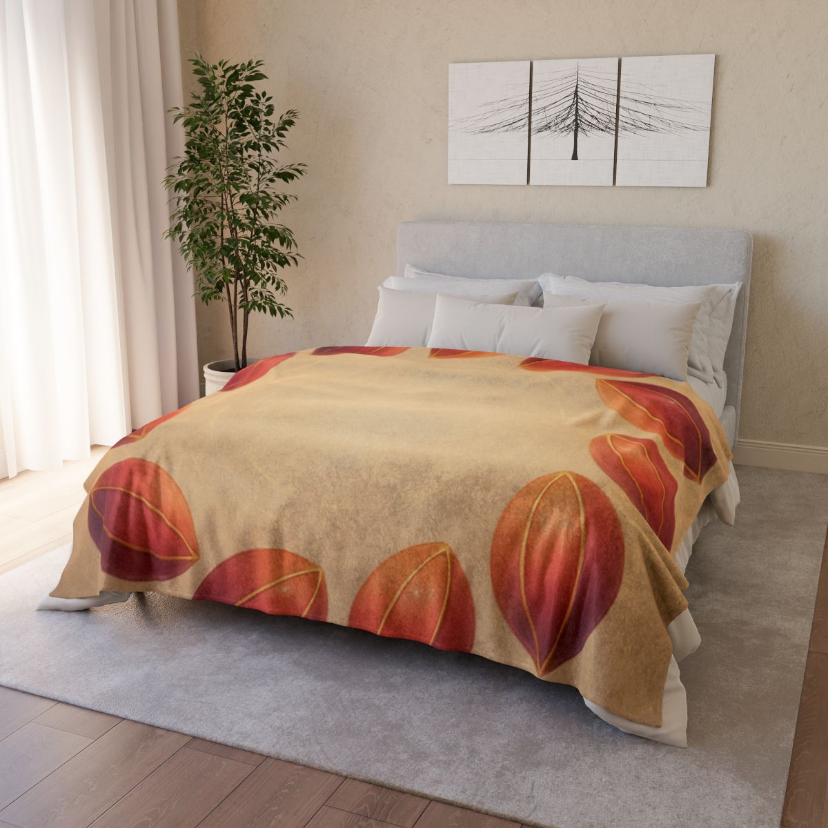 Cosmic Seed Pod Halo soft fleece blankets