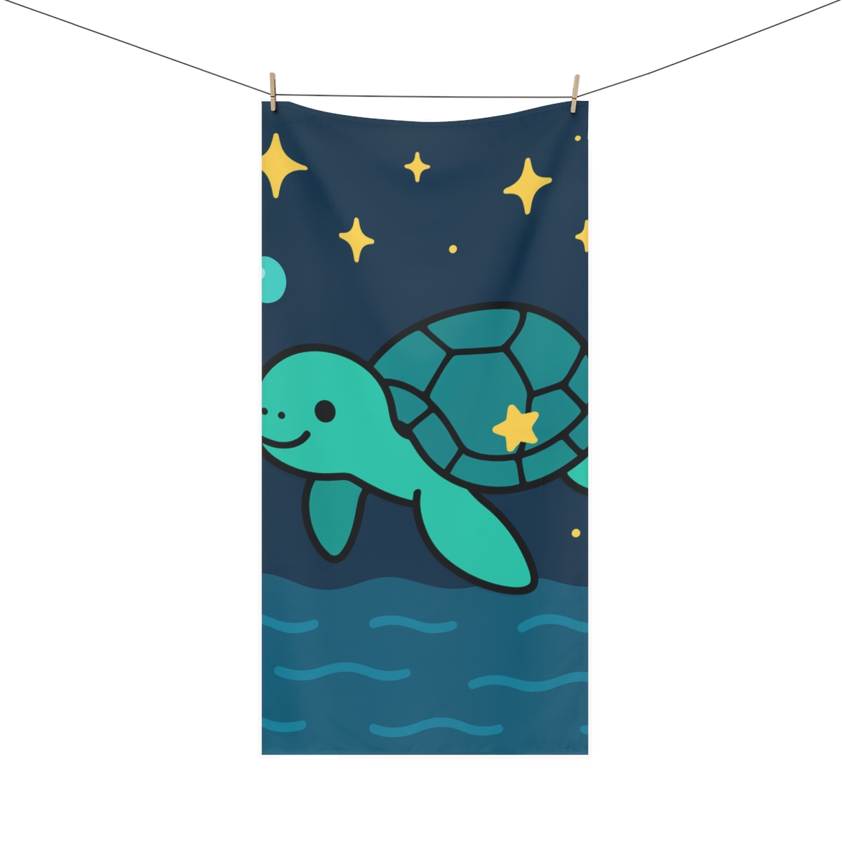Starlight Sea Turtle decorative home towels