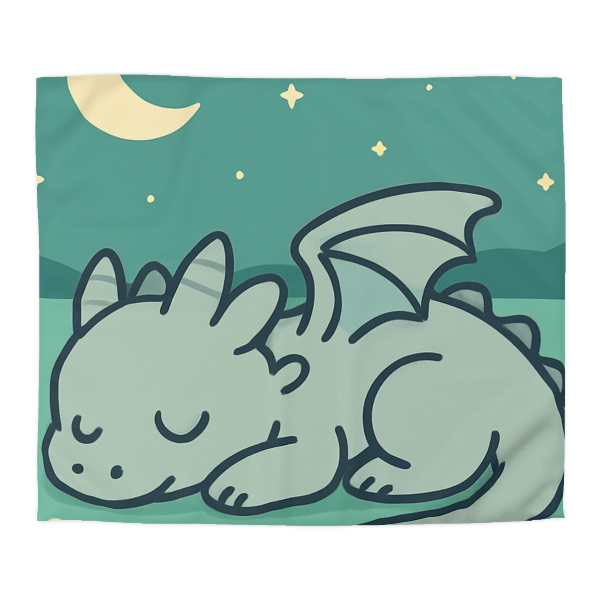 Moonlight Meadow Dragon stylish duvet covers