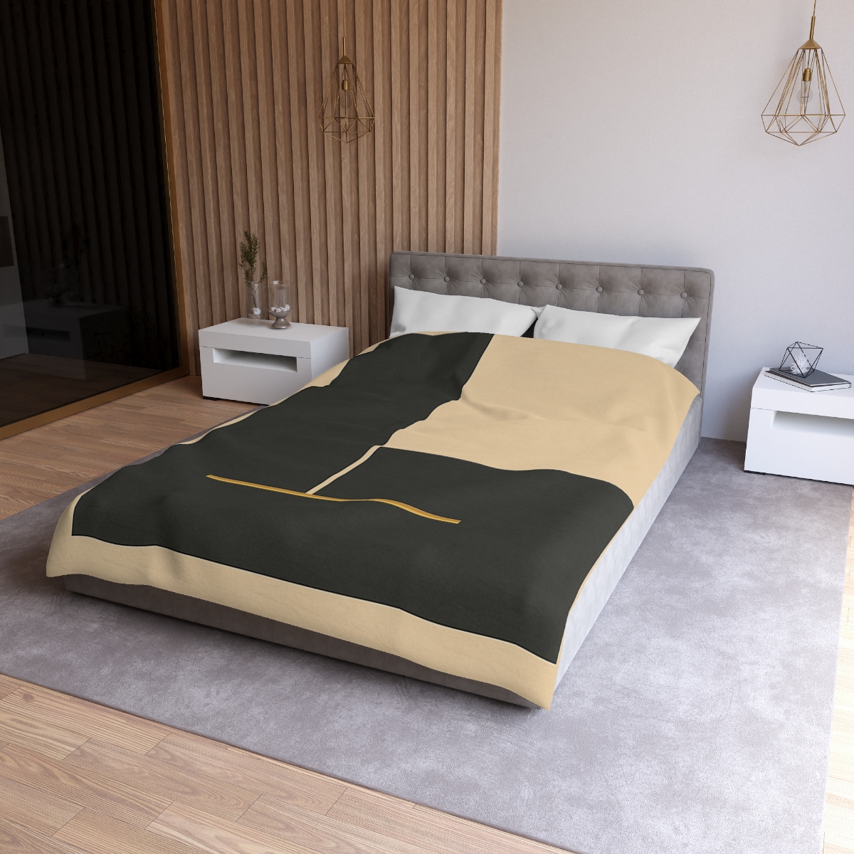 Offset Rectangles With Open Slot unique patterned duvets