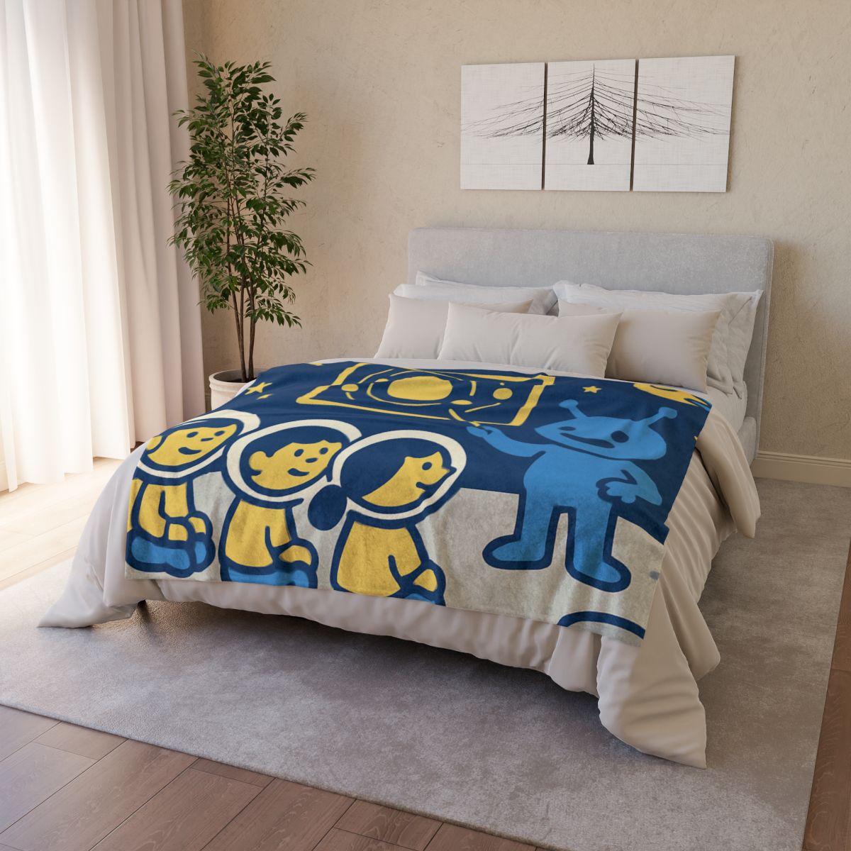 Celestial Classroom On The Moon unique gift blankets