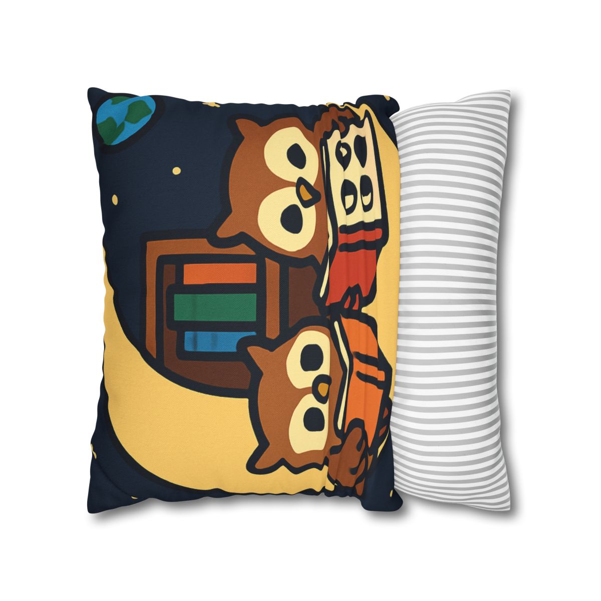 Lunar Library Owls custom pillow cases