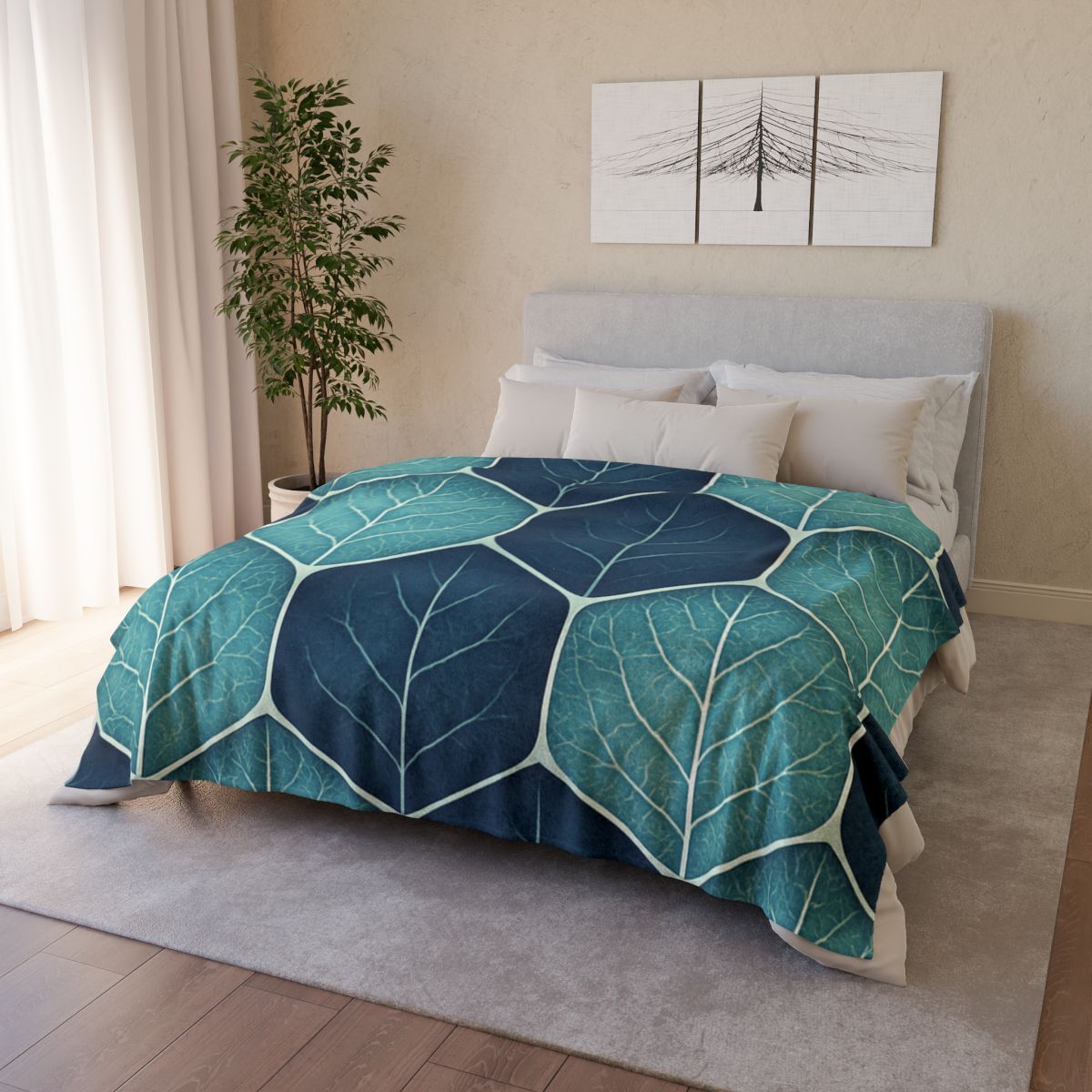Leaf Lattice Radiance stylish throw blankets
