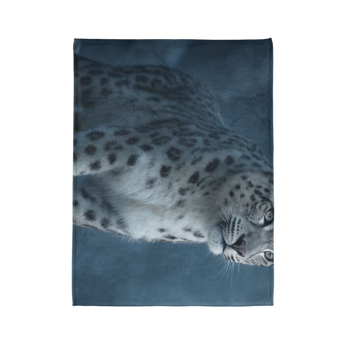 Cloud Cliff Snow Leopard soft fleece blankets