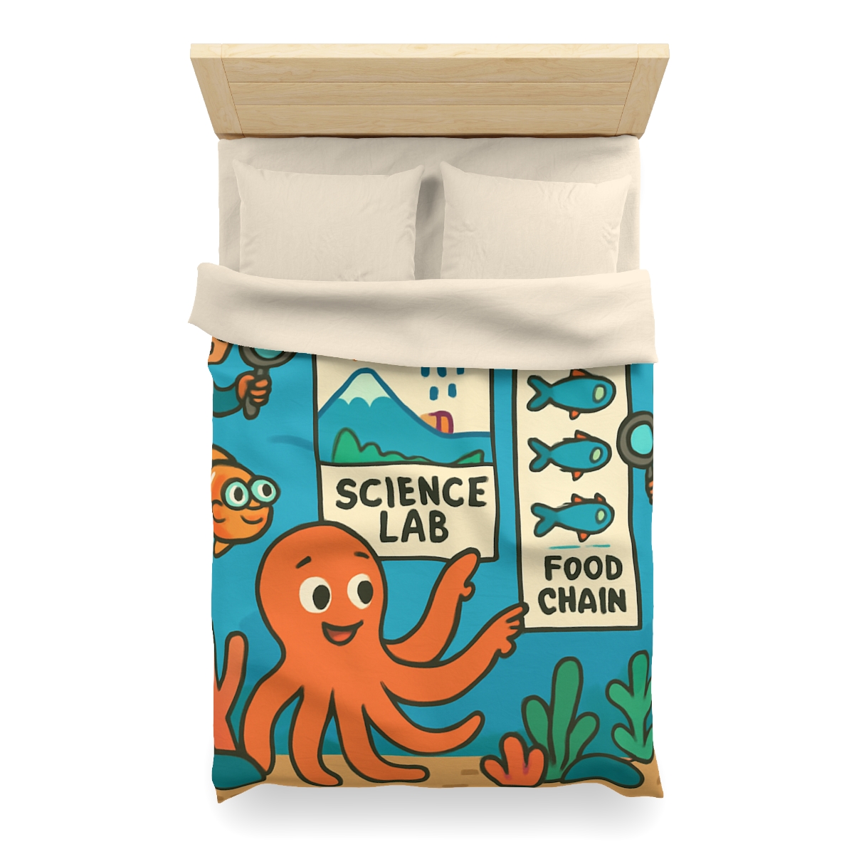 Underwater Science Lab Reef custom duvets