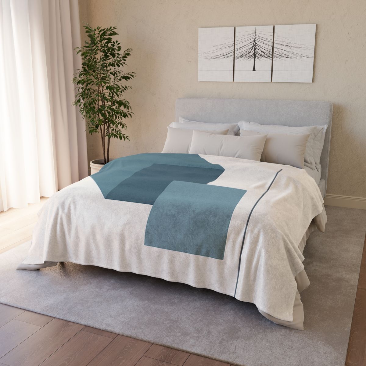 Stepped Rectangle Orbits personalized cozy blankets