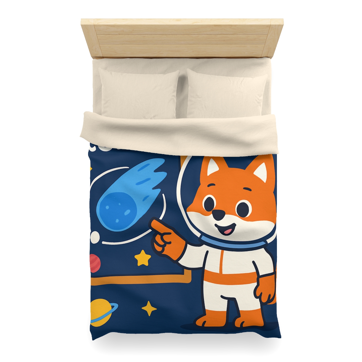 Comet Classroom With Curious Space Fox trendy bedroom duvets