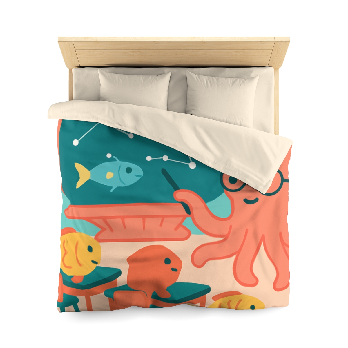 Cosmic Coral Classroom stylish duvet covers