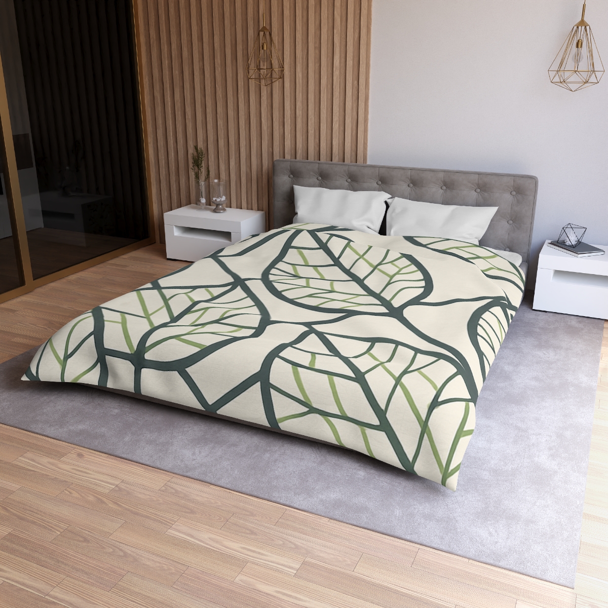 Venation Circuit Grid custom duvets