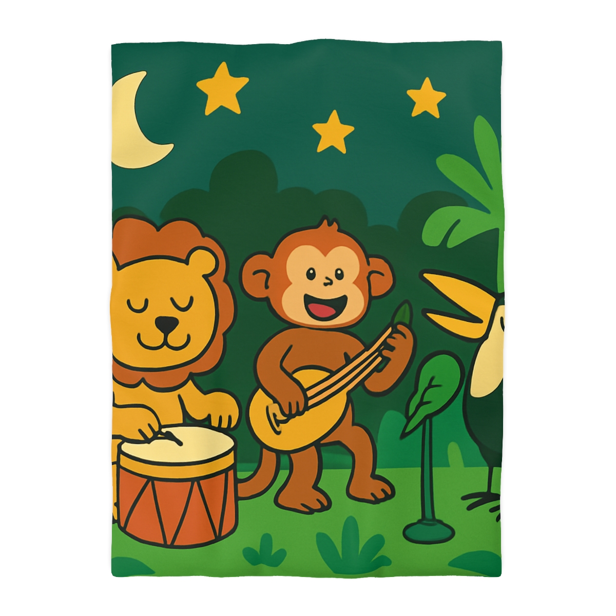 Moonlight Jungle Orchestra personalized bedding duvets