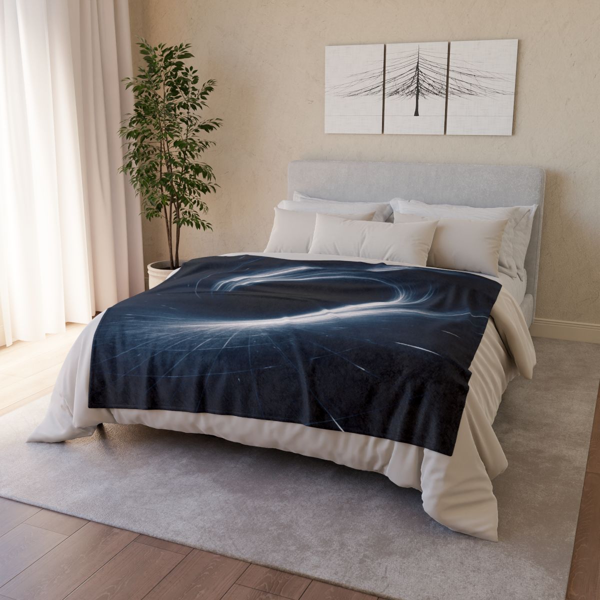 Gravity Well Vortex stylish throw blankets
