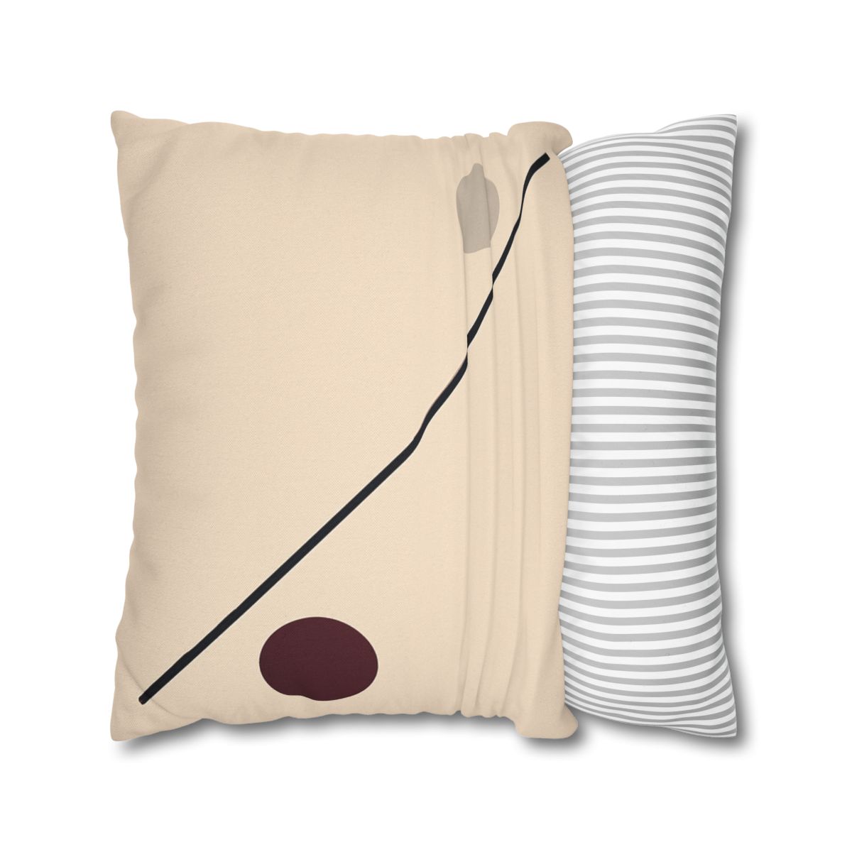Diagonal Line And Twin Circles soft cotton pillow cases