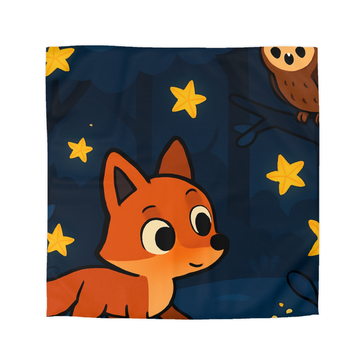Cosmic Forest Fox trendy bedroom duvets