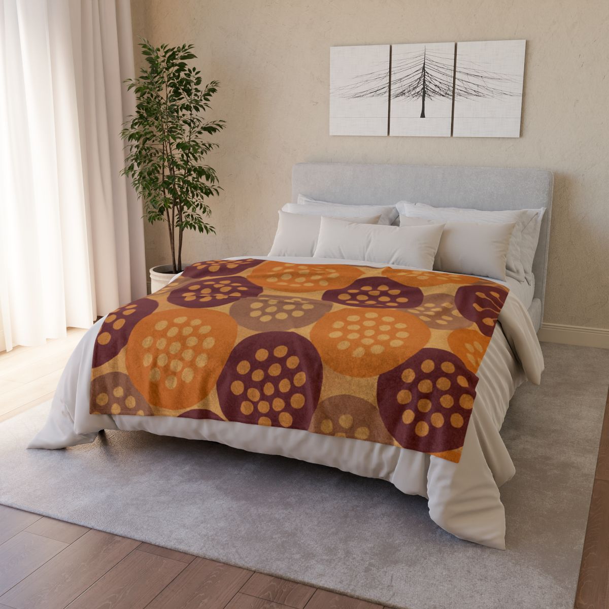 Seed Pod Cluster Mosaic custom blankets
