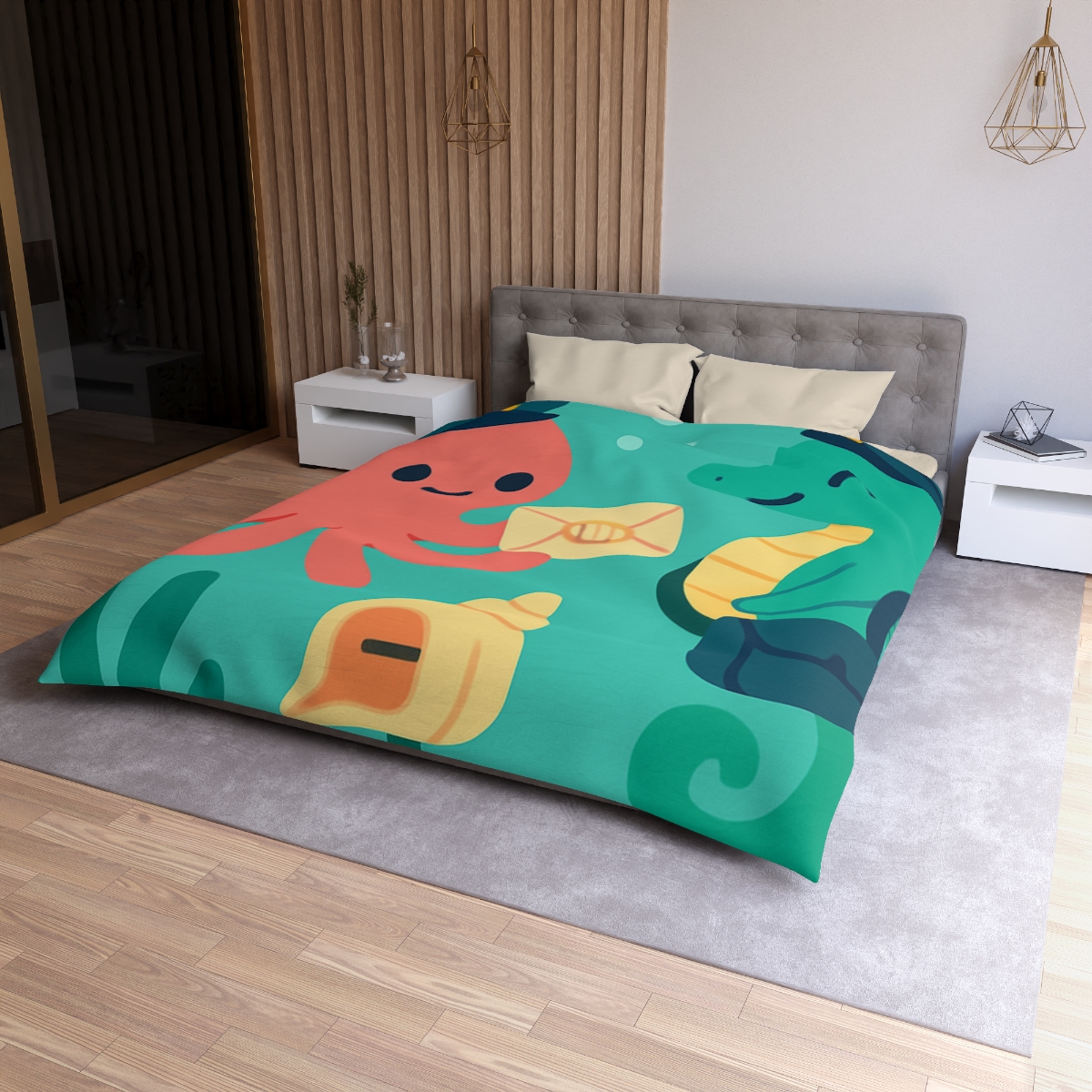 Glow Reef Post Office For Seahorse Mail personalized bedding duvets