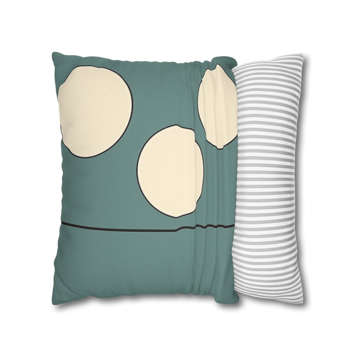 Staggered Trio Of Circles With Thin Divider unique gift pillow cases