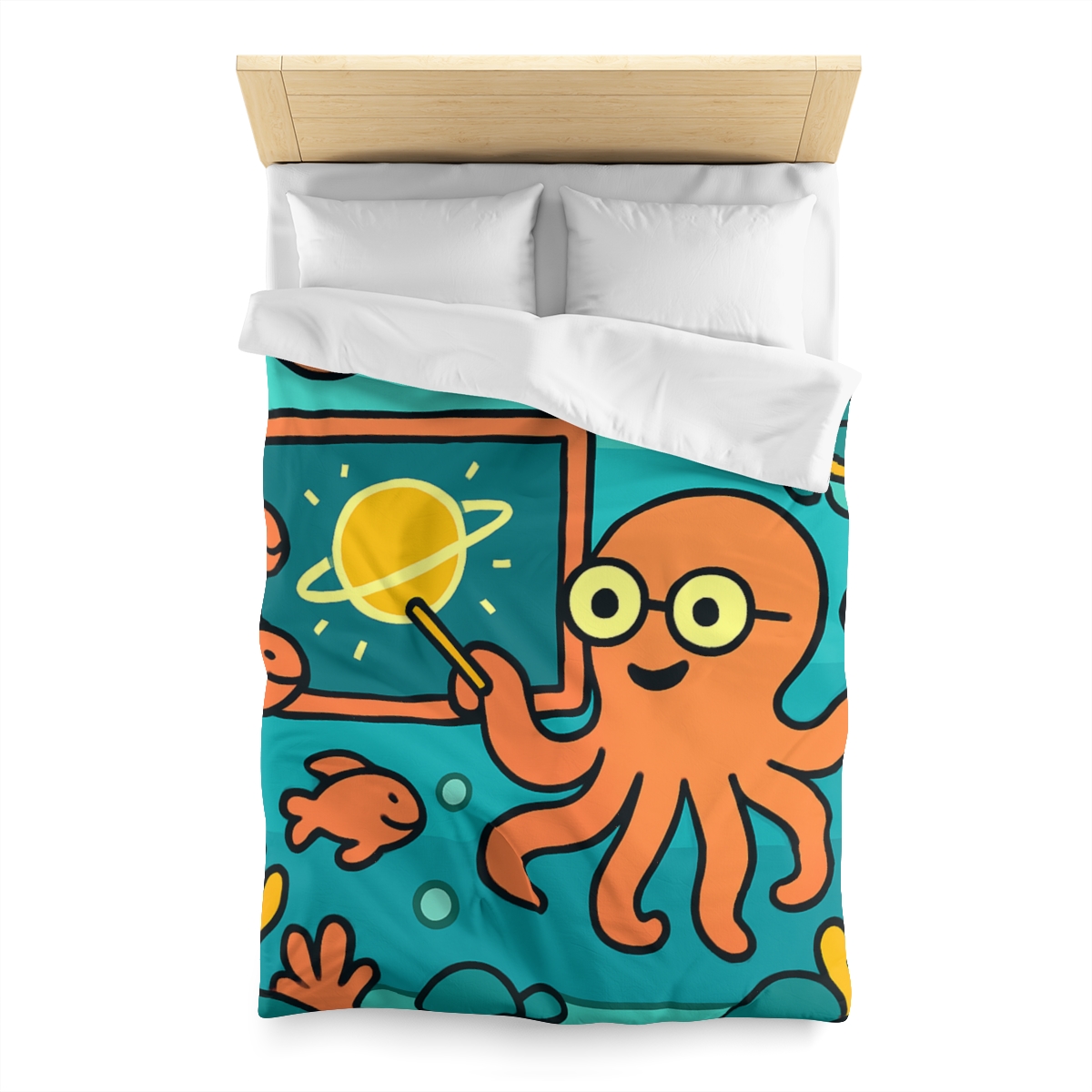 Cosmic Coral Reef Classroom custom duvets