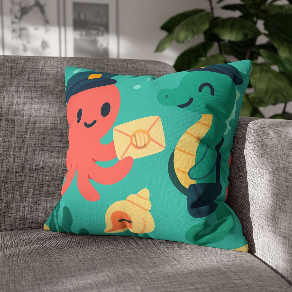 Glow Reef Post Office For Seahorse Mail unique gift pillow cases