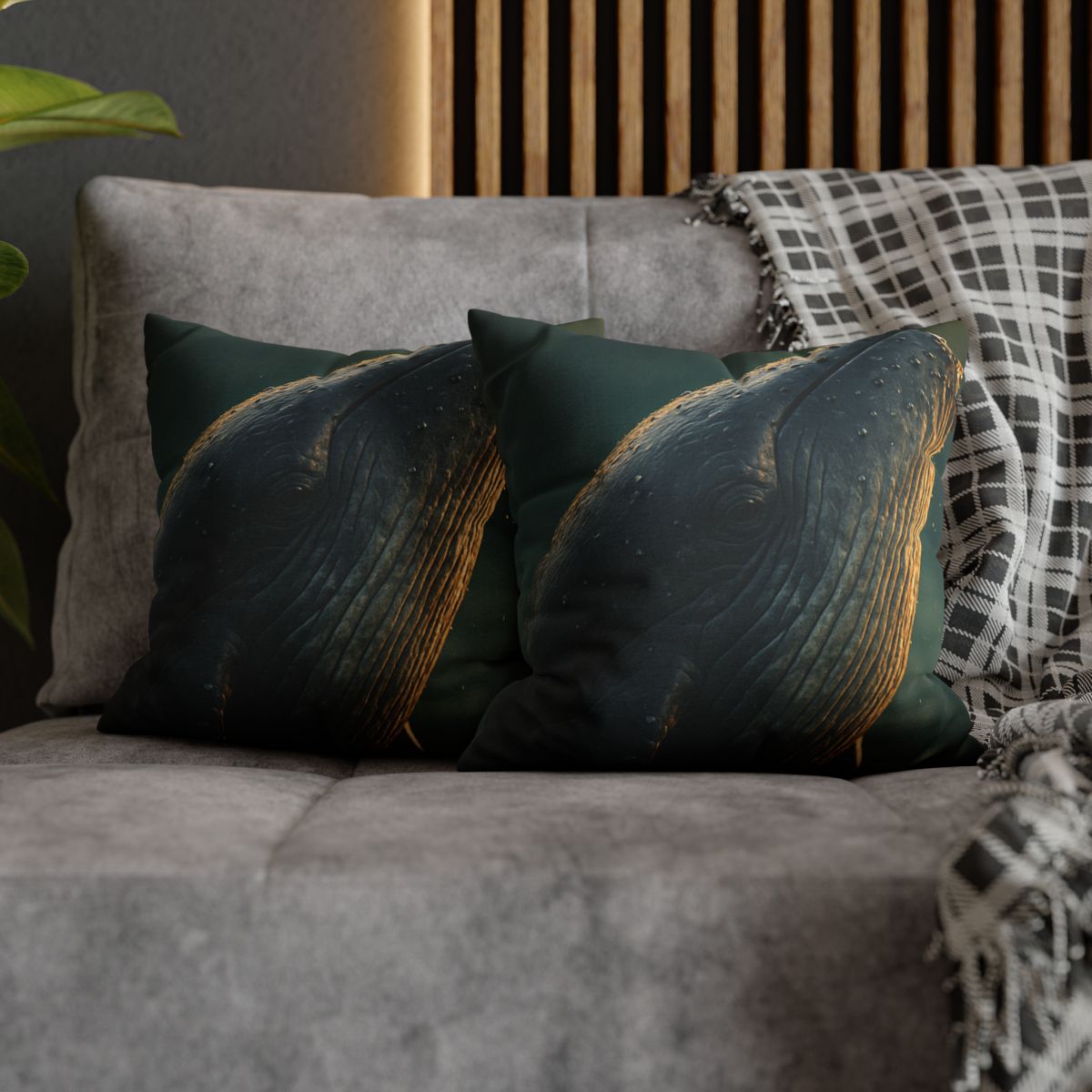 Silver Surge Humpback Whale soft cotton pillow cases