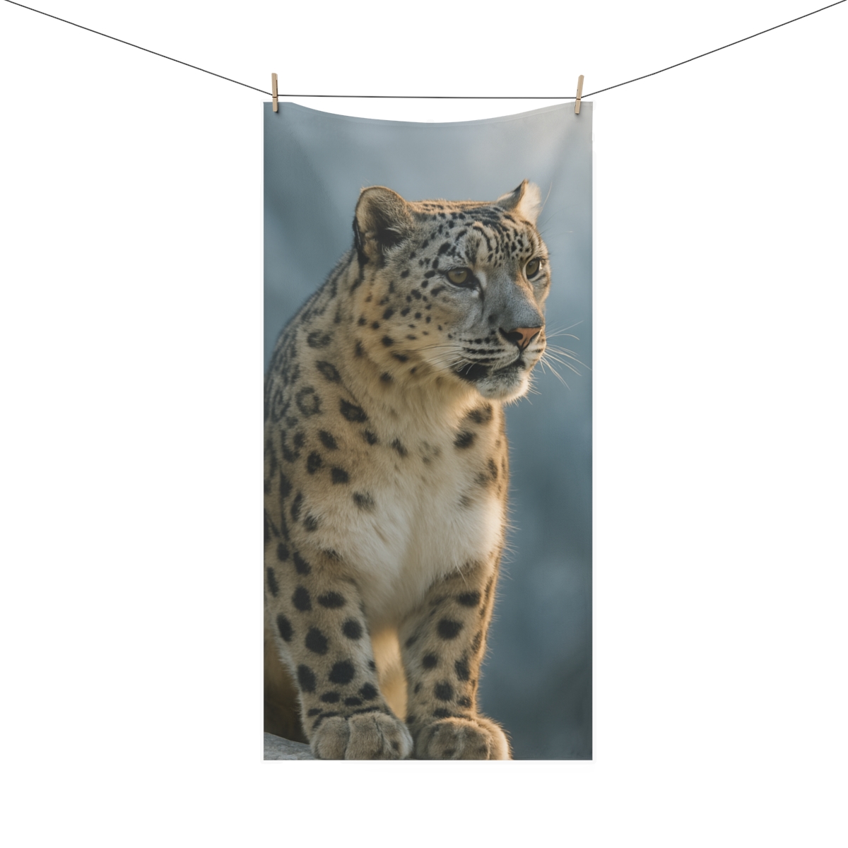 Dawn Sentinel Snow Leopard custom towels