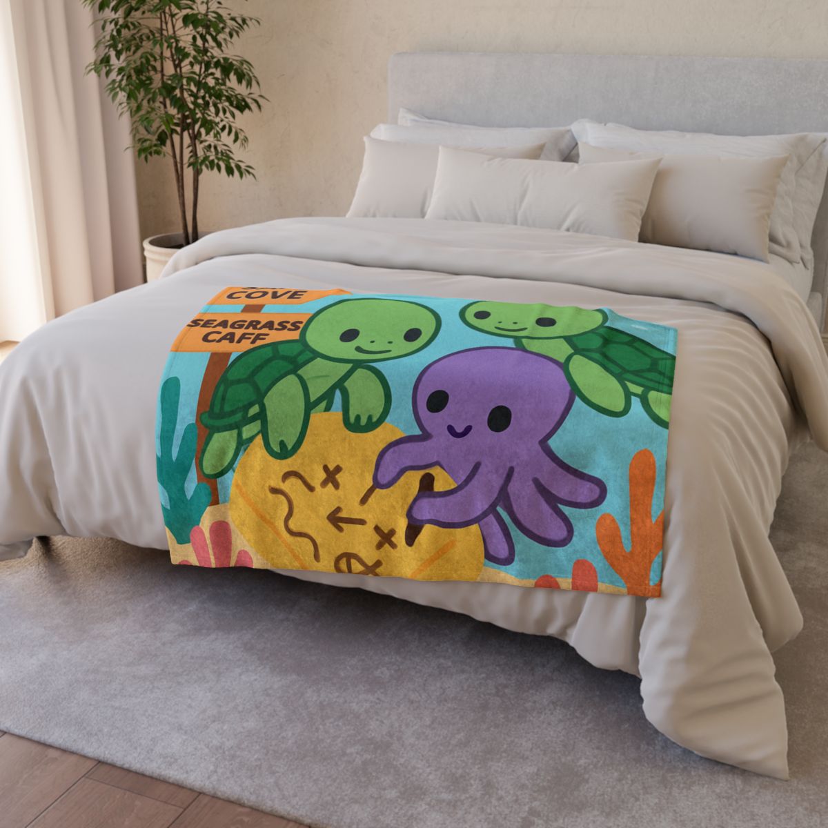 Coral Reef Map Makers unique gift blanketscustom blankets