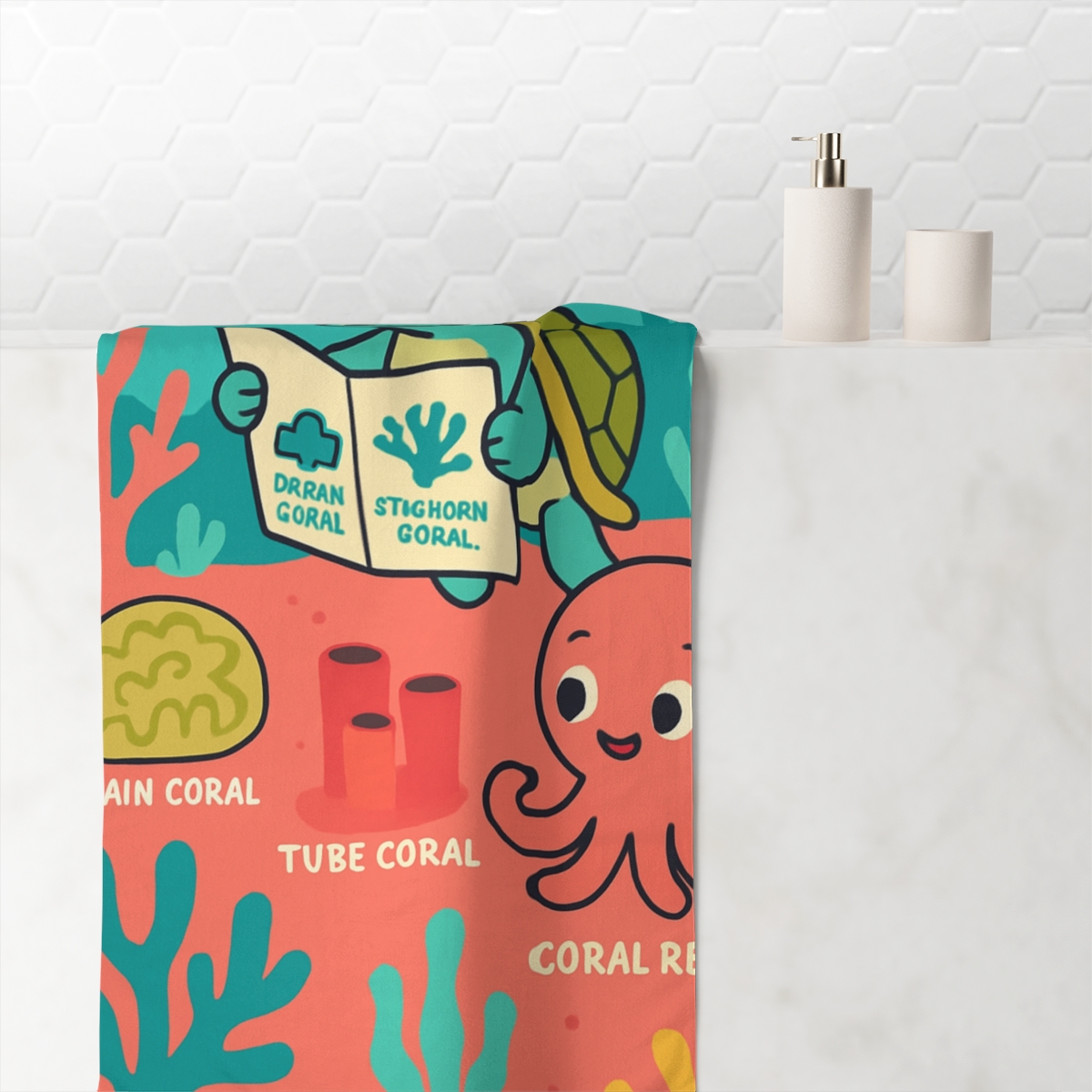 Coral Reef Explorers Crew trendy hand towels