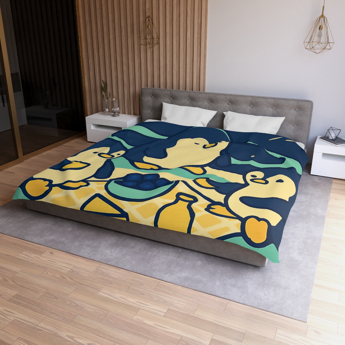 Planet Picnic Penguins stylish duvet covers