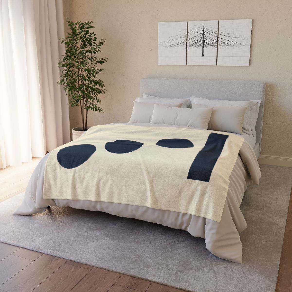 Stepped Circle And Bar Interval personalized cozy blankets