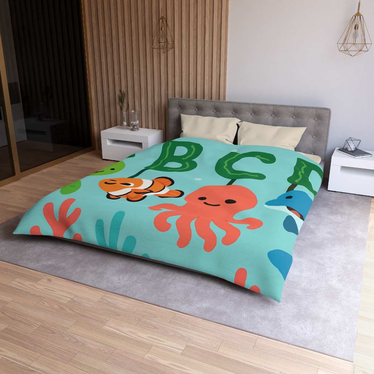 Coral Reef Alphabet Parade stylish duvet covers