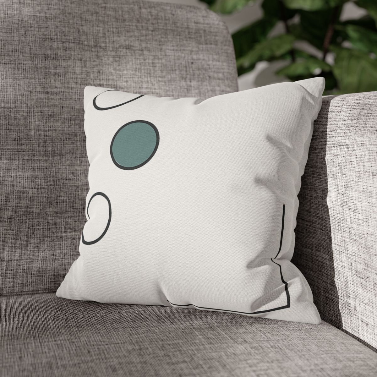 Triad Circles With Corner Frame Pause unique gift pillow cases