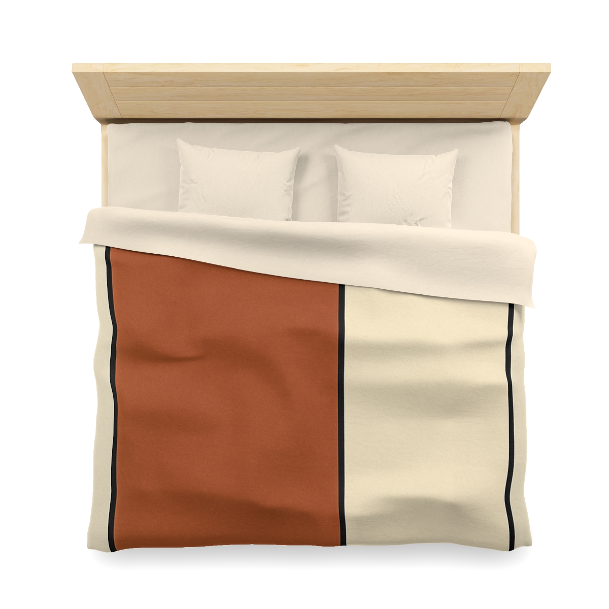 Offset Rectangle Pairing personalized bedding duvets