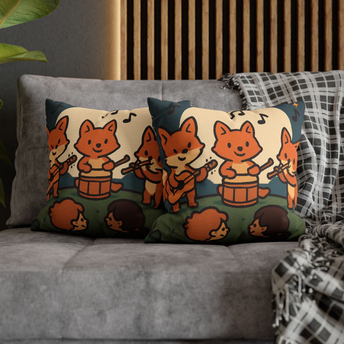 Moonlight Music Fox Band custom pillow cases