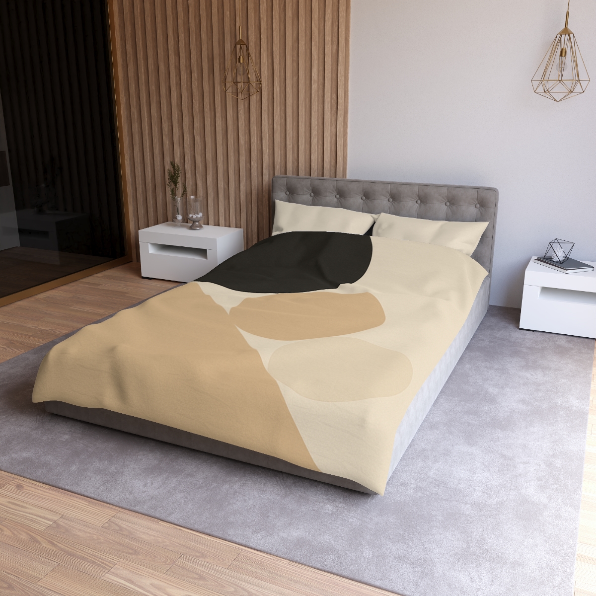 Triptych Of Offset Circles duvets for gifts