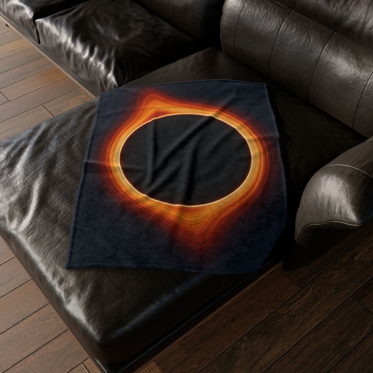 Black Hole Silhouette stylish throw blankets
