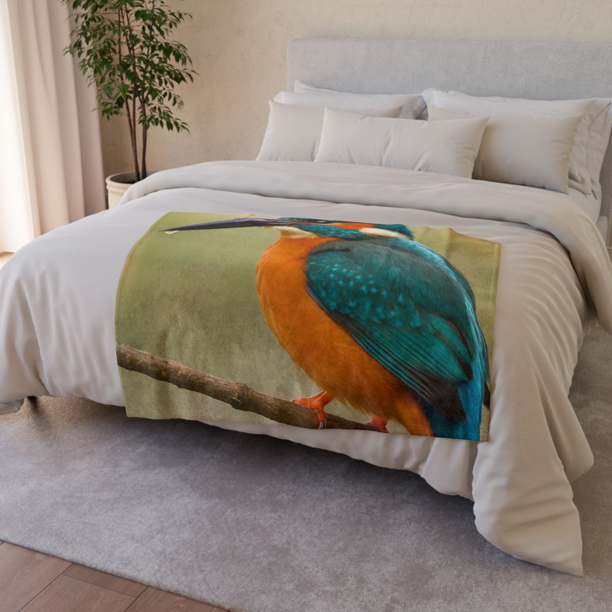 Emerald Flash Kingfisher custom blankets