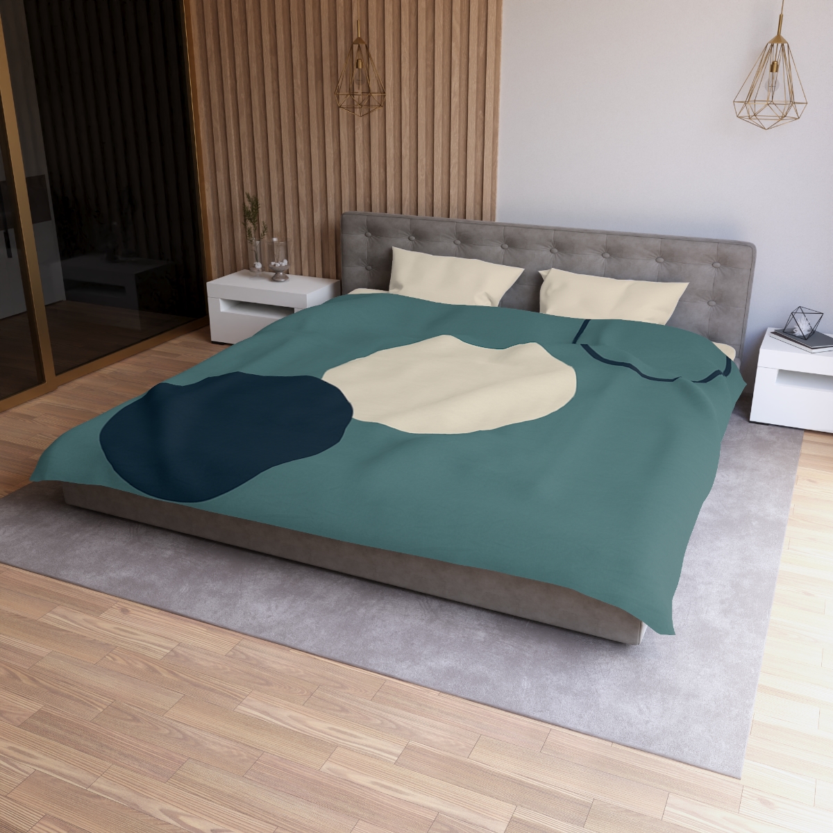 Staggered Trio Of Circles Harmony custom duvets